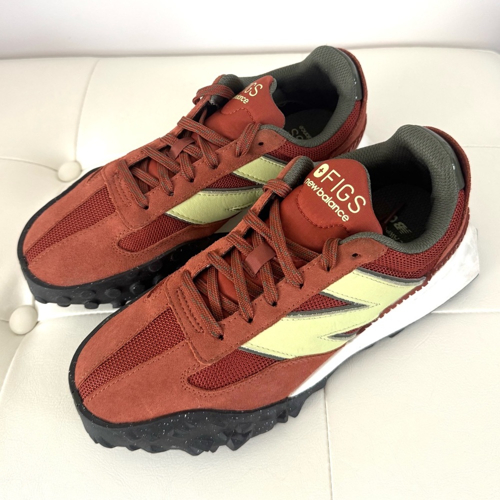 Figs New Balance Red and Green Sneakers